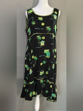 Paradiso Black Rayon Top with Simple Label